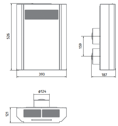 Maße Einzelraumlüftung FRESHBOX 60 von Blauberg-Ventilatoren