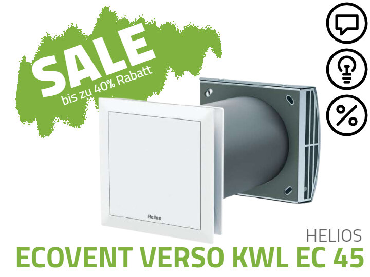 Produktbild des EcoVent Verso KWL EC 45 von Helios