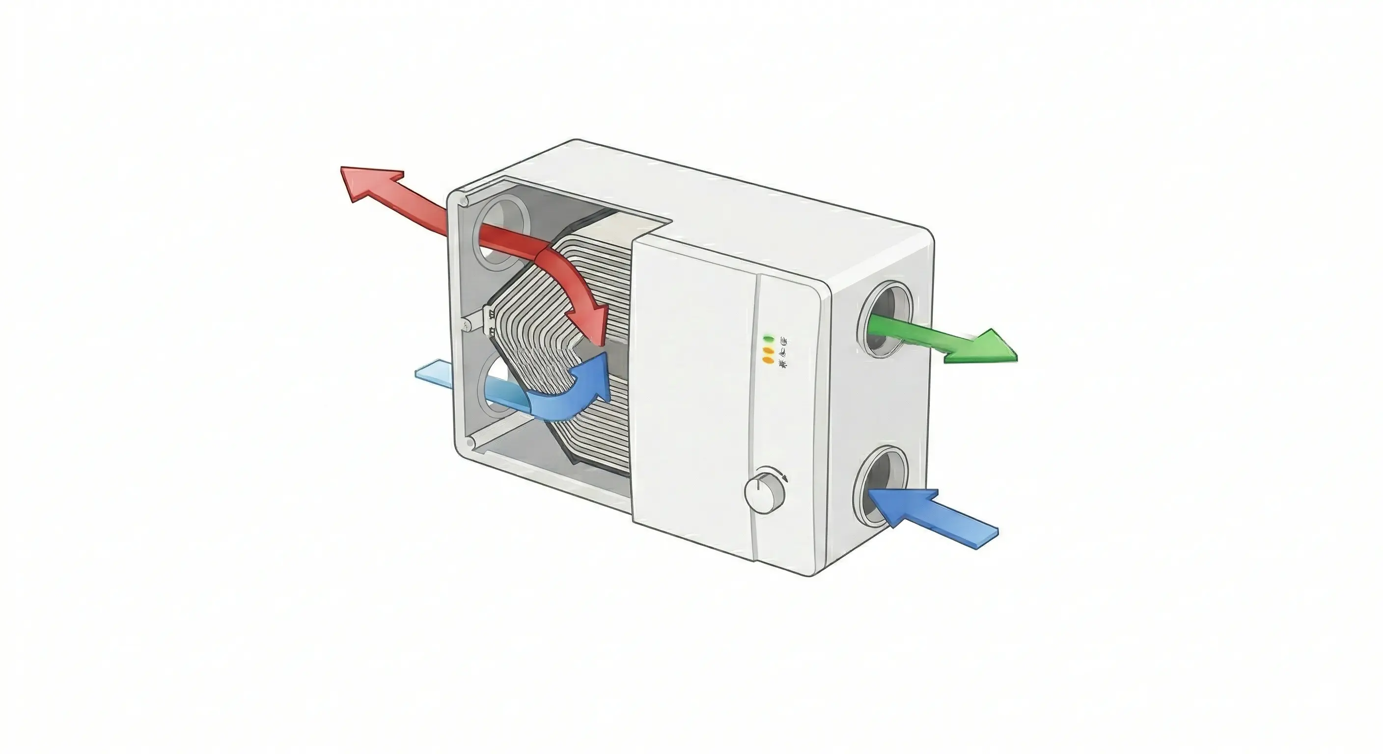 Schematische Darstellung einer dezentralen Lüftung